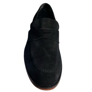 Stacy Adams Black Suede Penny Loafers Dayne Size 12 M Medium Classic